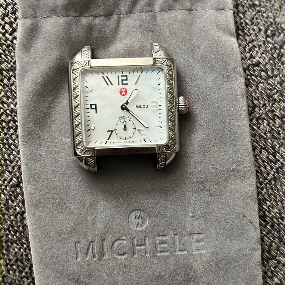 Michele Watch Face Featuring .30 ct tw diamonds